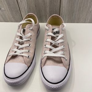 Light pink shimmer converse